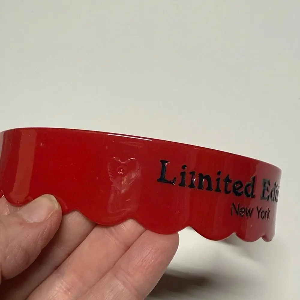 Red Limited Edition New York Scalloped Headband